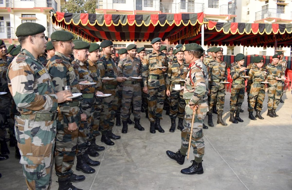 official_dgar's tweet photo. Lt Gen PC Nair, PVSM, AVSM, YSM, PhD, DG AR, visited HQ IGAR East on 29 Jan and reviewed the op preparedness and administrative aspects. He inaugurated married accn complex for the soldiers &amp; their families and also awarded AR personnel for exceptional performance in resp duties. https://t.co/fCJKREeHNM