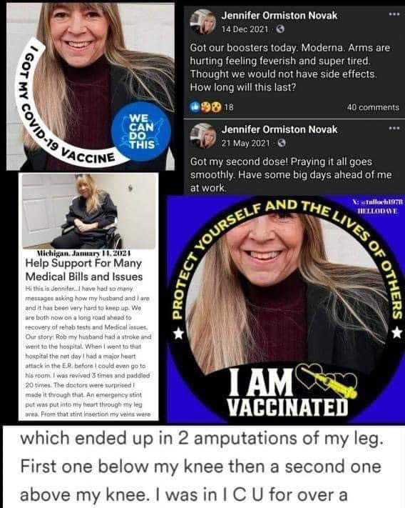 ReeeeeAllie7's tweet image. So for every Covid vaccine &amp;amp; booster addict denying vaccine harm because they're fine and they don't know anybody who's been harmed -  there are cases like this. #TwoAtOnce Go get your next booster! #Goodluckwiththat  #safeandeffective #Nuremberg2Now #BigPharma