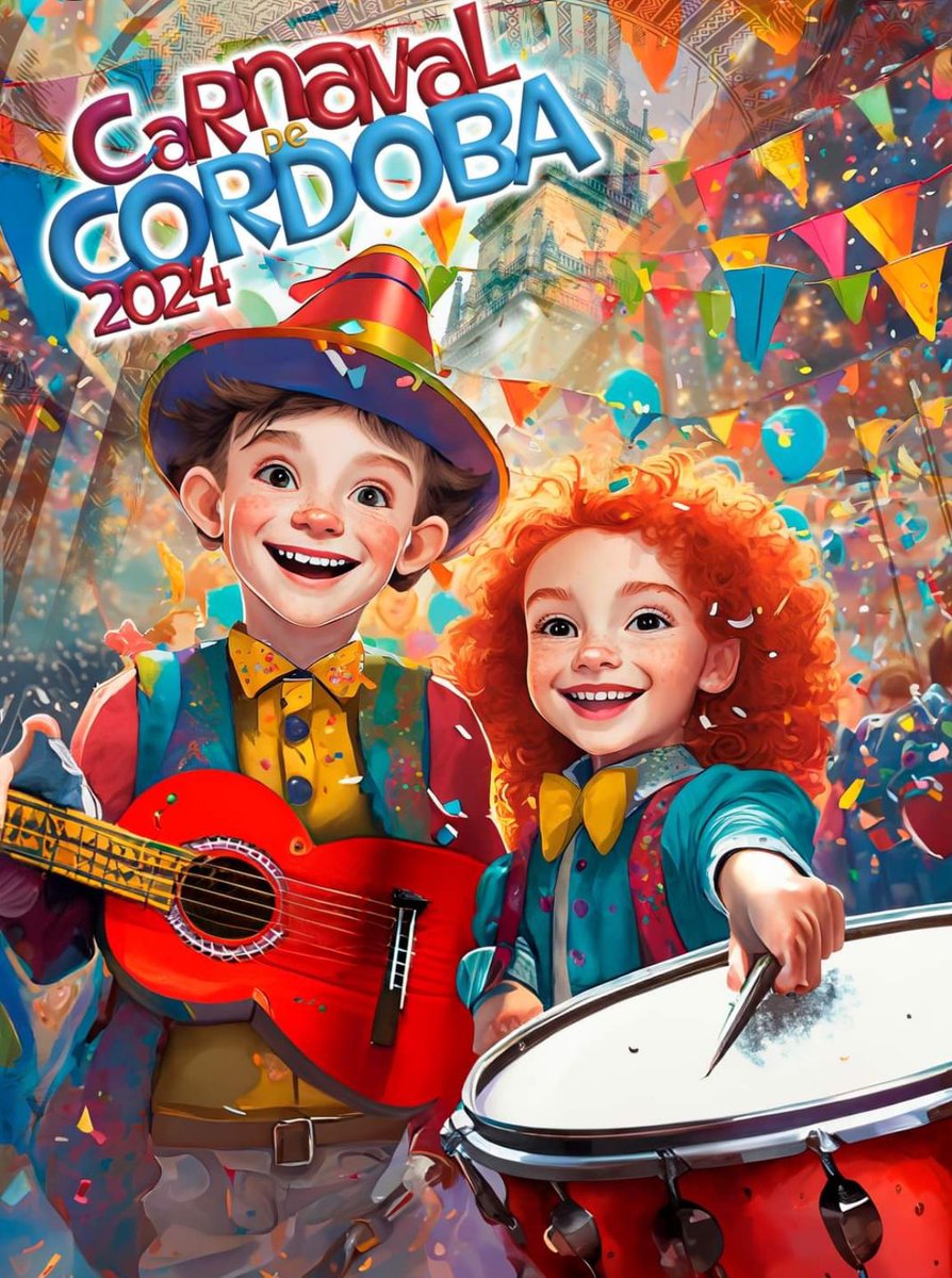 ¿Te gusta?? La peña dice que lo ha pintado la ÍA por la manita. No sé, a mi me gusta, si lo ha pintado la ía o un artista. Ahora entraremos en el débate supongo. Enhorabuena al ganador. 

<a href="/cordobaesp/">Turismo de Córdoba</a> <a href="/ayuncordoba_es/">Ayuntamiento Córdoba</a> #Carnaval2024