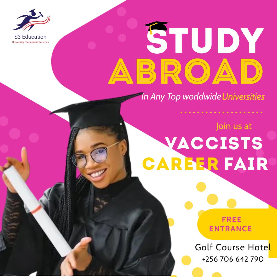 Are you interested in doing a course abroad ? Join us at the #VaccistsCareerFair to discover exciting study abroad options and connect with #NTVnation for an enriching educational experience! 📚🌍 #StudyAbroad