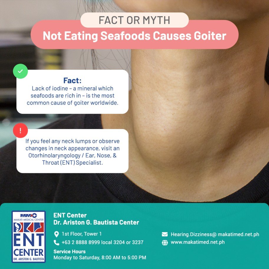 IamMakatiMed's tweet photo. Have you ever been told to eat more seafood to avoid developing goiter? The reason for this: Seafood is rich in iodine, and one needs enough iodine — among others — for goiter prevention.
Read: https://t.co/g65rAC0xMO
#GoiterAwarenessWeek
#Goiter #MakatiMedAlwaysSafe https://t.co/plqKIWjf2B