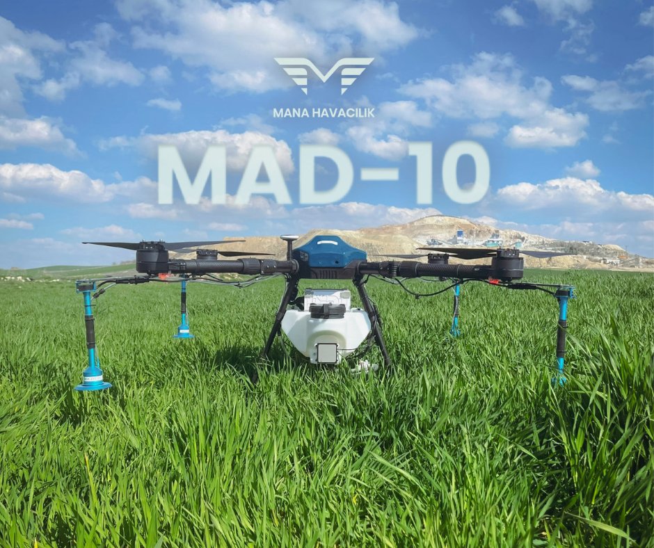 Zirai ilaçlama dronlarımızın 10L kapasiteli çevik üyesi MAD-10.

Daha fazlası için;
manahavacilik.com.tr
444 7 828

#tarımteknolojileri #droneileilaçlama #manahavacılık #sürdürülebilirgelecek
#agriculturaltechnology #dronesinagriculture #sprayingdrones #sustainablefuture
