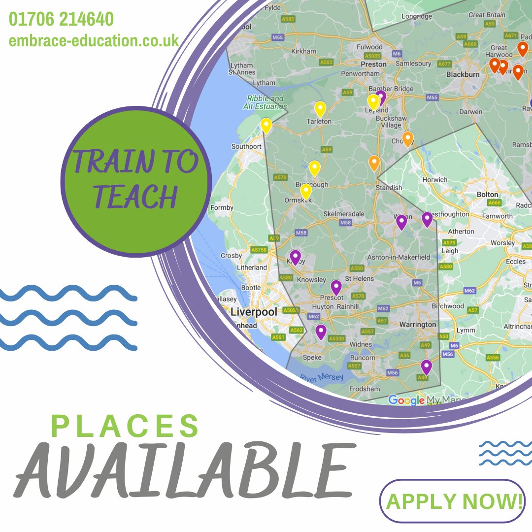 EmbraceSCITT's tweet image. We are recruiting for our next cohort of Trainee Teachers with sites across the North West!
📚 PRIMARY
📚 SECONDARY
📚 SPECIAL NEEDS
#TrainToTeach #TeacherTraining #ITT #ITE #PGCE #ApplyNow