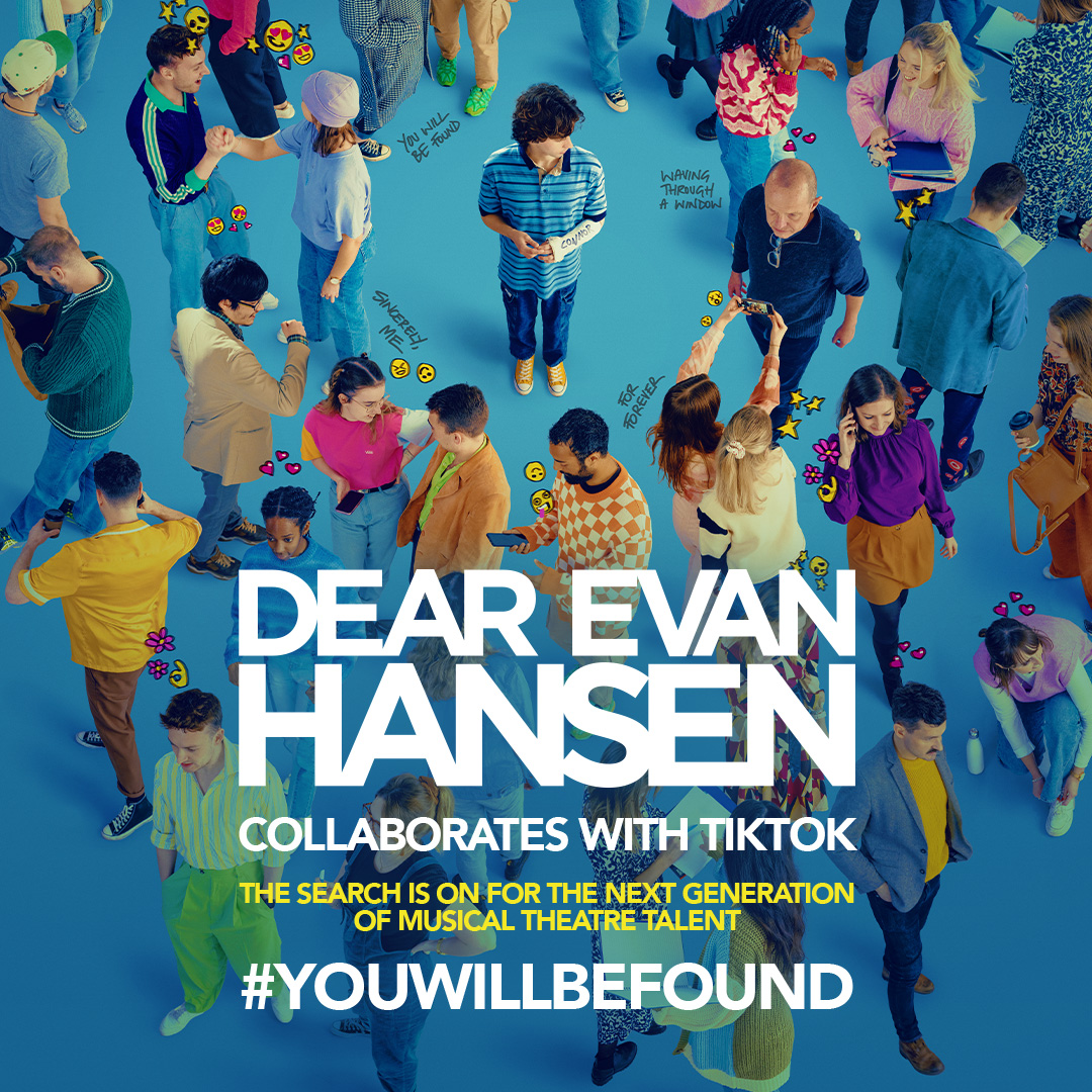 ATGTICKETS's tweet image. The #DearEvanHansen UK Tour have announced an exciting collaboration with @tiktok_uk to find the next generation of musical theatre talent!

Head to the @dehuktour #TikTok page to find out how you can get involved: 
📱  atgtix.co/47NJngU

#YouWillBeFound