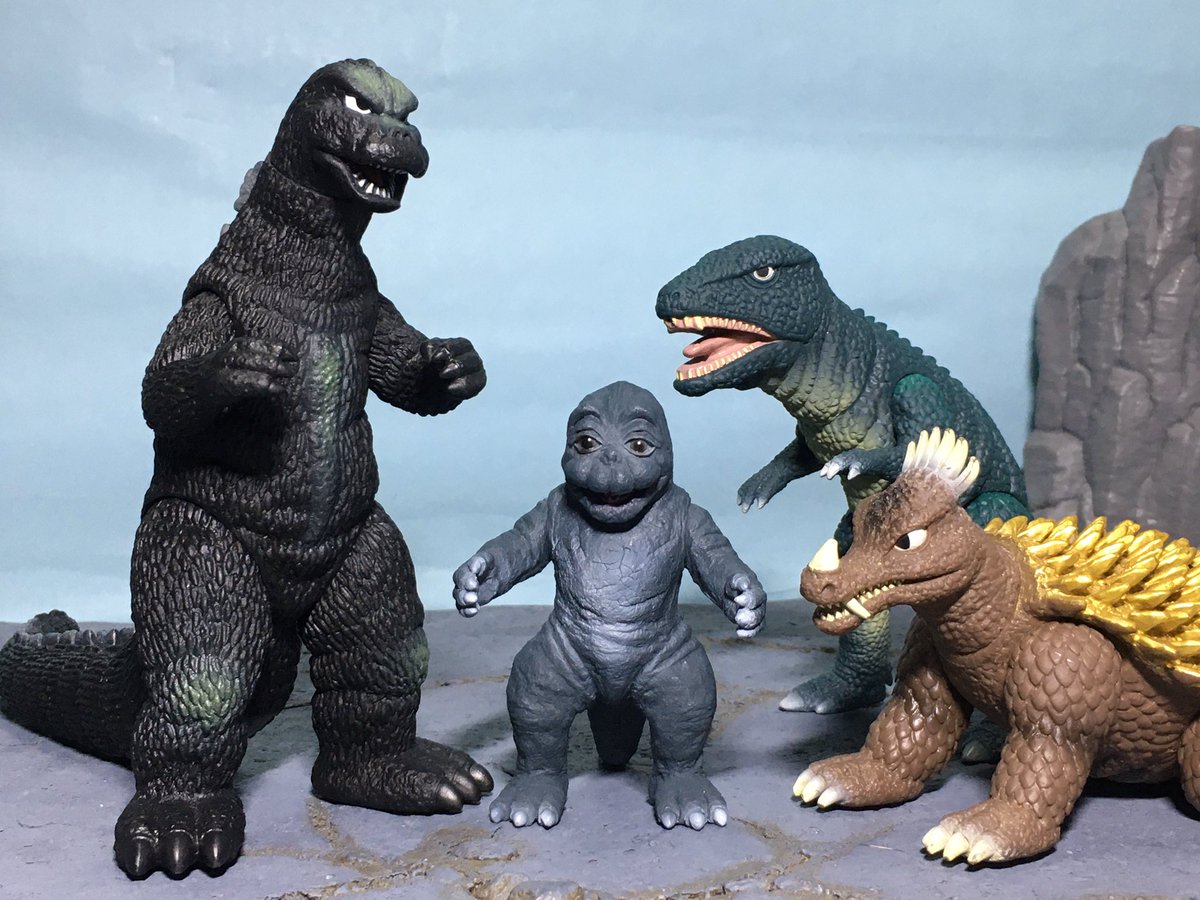 ゴジラの息子（Y・MSF）ソフビフィギュア ミニラ付き : 恐竜怪獣大