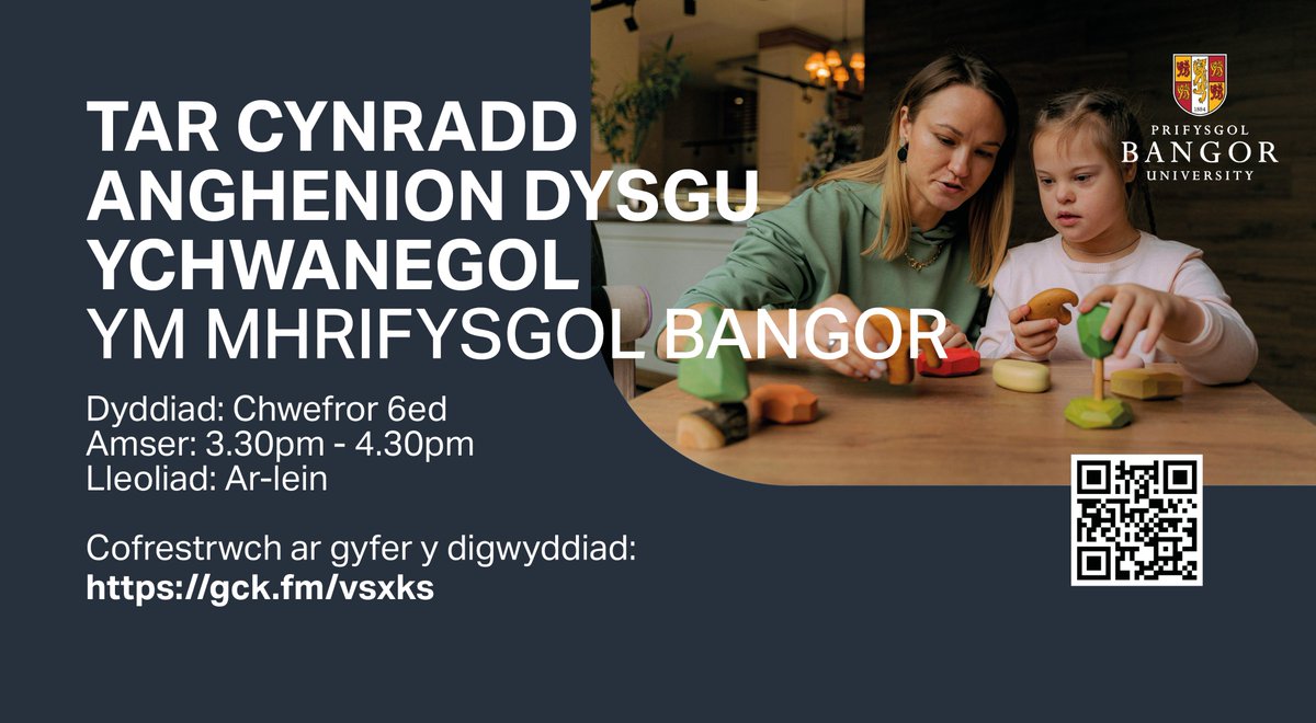 Os oes gennych chi ddiddordeb mewn bod yn athro addysg gynradd a gweithio gyda phlant ac anghenion dysgu ychwanegol, mewn ysgolion prif ffrwd ac ysgolion arbennig, rydym yn annog chi i ymuno â’n digwyddiad i ddysgu mwy - gck.fm/vsxks #TAR #Addysg