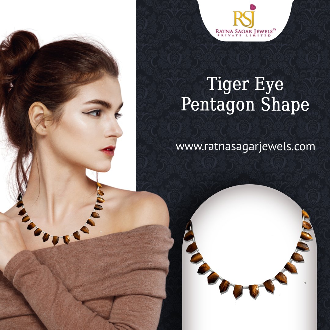 Eye-catching deals await! Tiger Eye in Pentagon Shape at wholesale prices – your stylish solution!
.
Order now- ratnasagarjewels.com/product-tigere…
.
#RatnaSagarJewels #GemstoneBeads #BeadedJewelry #HandmadeJewelry #GemstoneLove #JewelryDesigns #GemstoneMagic  #GemstoneJewels  #JewelryAddict