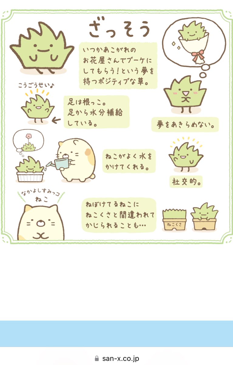 🦁監ざっそうかなって思ってたけど「ねこごよく水をかけてくれる。」「ねぼけてるねこにねこ草と間違われてかじられることも…。」で確証を得た 