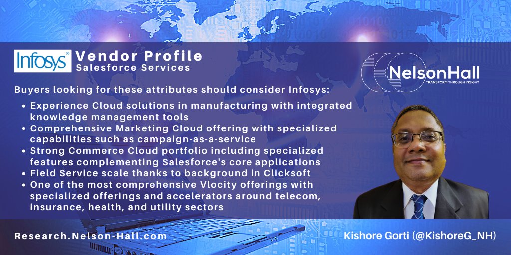A new #NelsonHall vendor assessment by <a href="/kishoreG_NH/">Kishore Gorti</a> analyzes <a href="/Infosys/">Infosys</a>' offerings and capabilities in #SalesforceServices: research.nelson-hall.com/sourcing-exper…

#ITservices #ITS