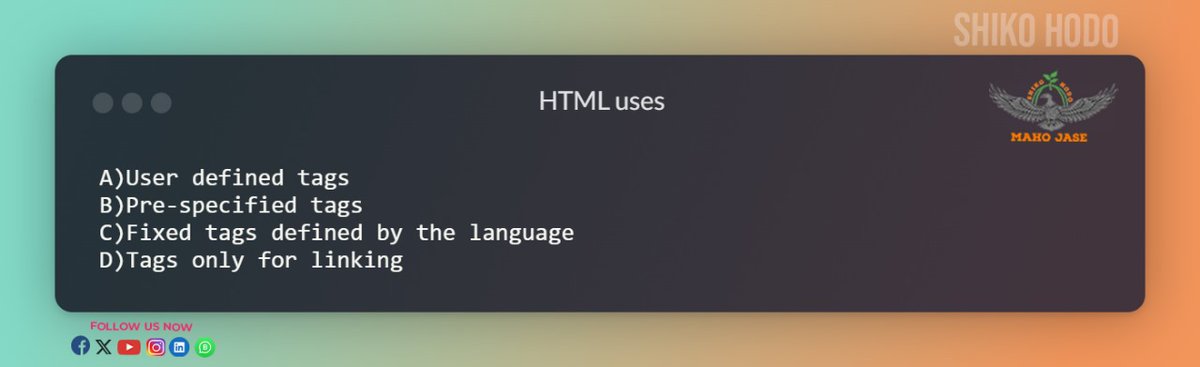 Cracking the code with HTML hacks – because web development is an art and science. 💻🎨

Comment your answers Below👇🏻

#HTMLHacks #WebCodeWarrior #DigitalMarkup #CodeDreams #HTMLCharm #WebWeaving #HTML #CodeCraftsmanship #MarkupMinds #HTMLSculptor #WebArtisans #mjit #mjitquiz