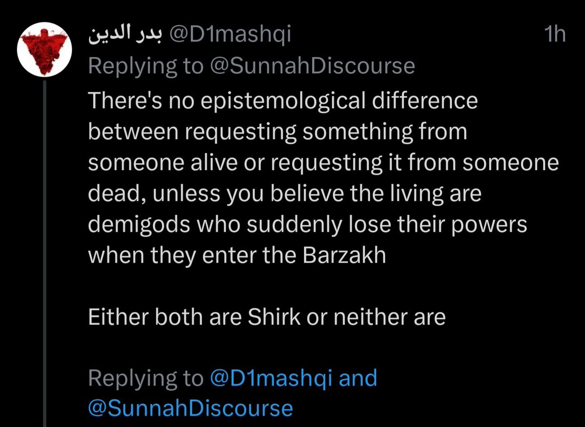 Beware of this account.

When somebody can't distinguish between the capabilities of the living and the dead, following him will ultimately lead to destruction.  This type of speech is clearly rooted in polytheistic beliefs and only benefits shaytaan.