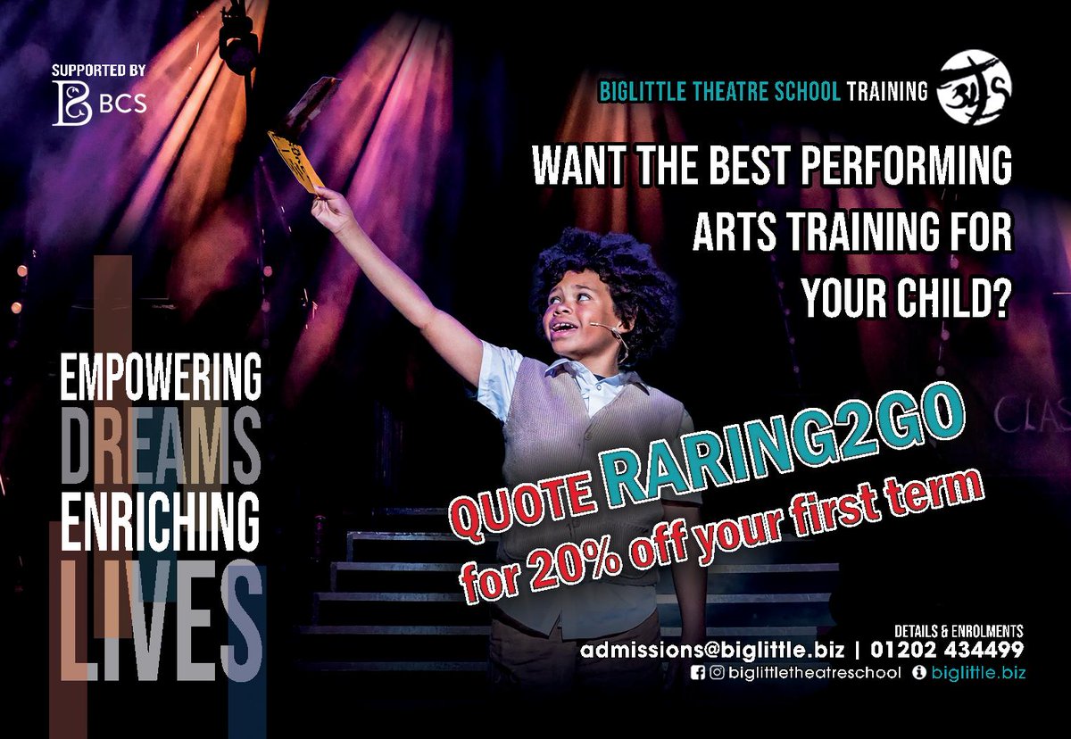February is your last month to get your 20% off your first term at BigLittle Theatre School with code 'Raring2go'!