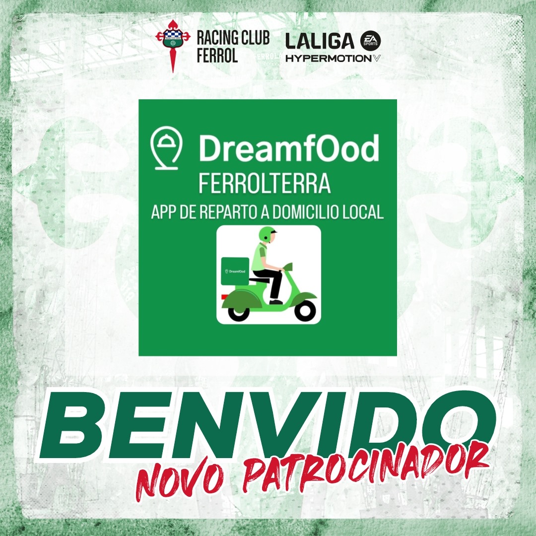 O respaldo dos nosos afeccionados é fundamental para consolidarnos no fútbol profesional, como o é o apoio das empresas de Ferrolterra que unen o seu nome ao noso. 

Damos a benvida á #FamiliaRacinguista a <a href="/DreamfOodferrol/">DreamfOod Ferrolterra 💚</a>

#ferrolterraesracinguista #XuntosSomosMáisFortes