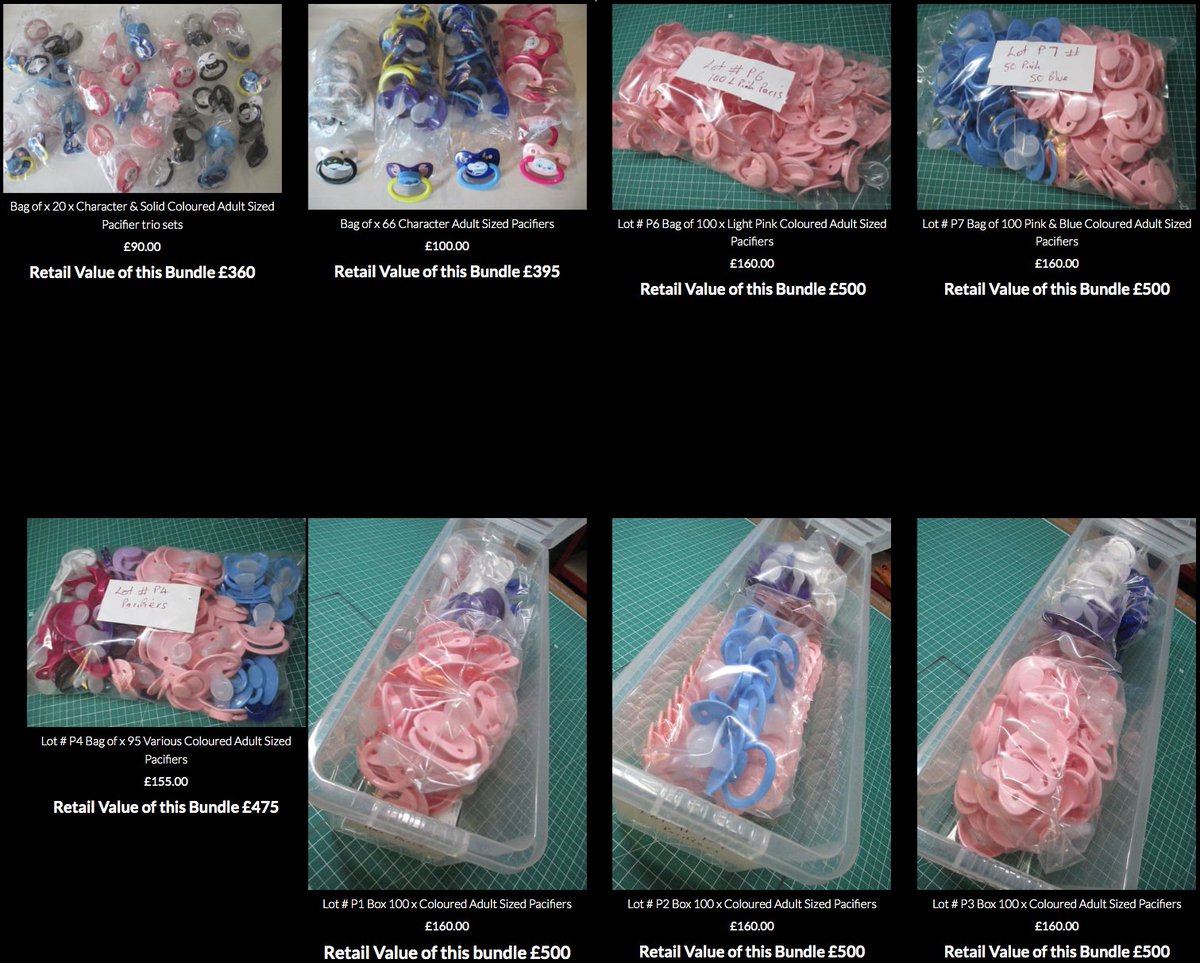 SubSpaceL's tweet photo. Run an ab/dl event? Sole Trader? trade at Alternative markets or online Ecommerce sites? Etsy? Website? We have some great value Adult sized Pacifier bundles. They have been reduced in price yet again and will only be available now for a short time 

https://t.co/76MdFfNPQg https://t.co/9Bo7yewv44