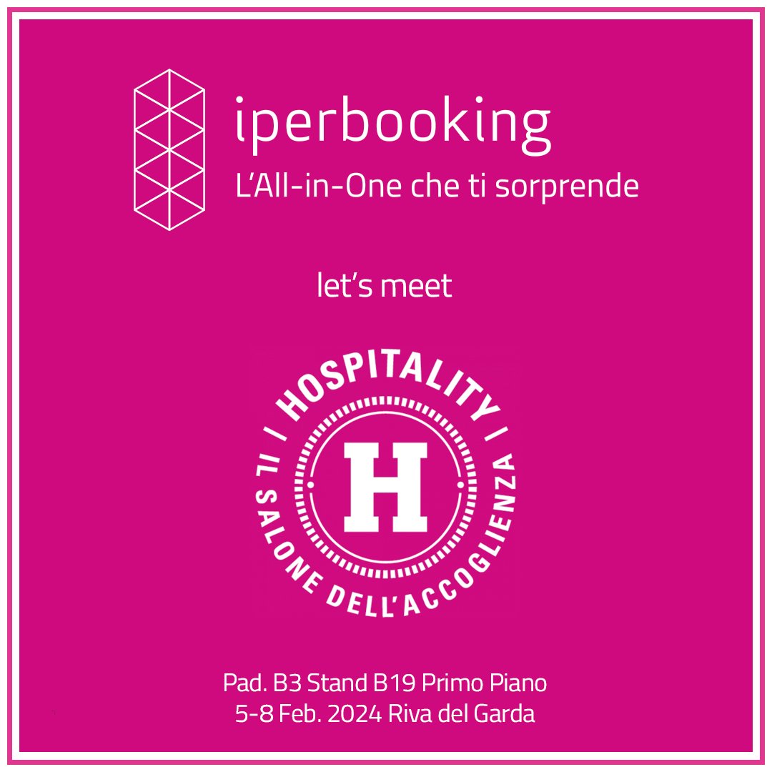 Venite a scoprire l'All-in-One che vi sorprende! PMS, Booking Engine, CRM e Channel Manager. Finalmente il software diventa +facile > iperbooking.com/gestionale-hot…
