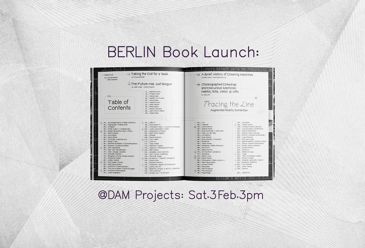 VetroEditions's tweet image. First “Tracing the Line” book launch at the iconic @DAM in Berlin next Saturday at 3pm.

We would like to thank once more all participating artists and invite all the Berlin based ones to touch ground and celebrate together this remarkable moment for pen plotting art practices