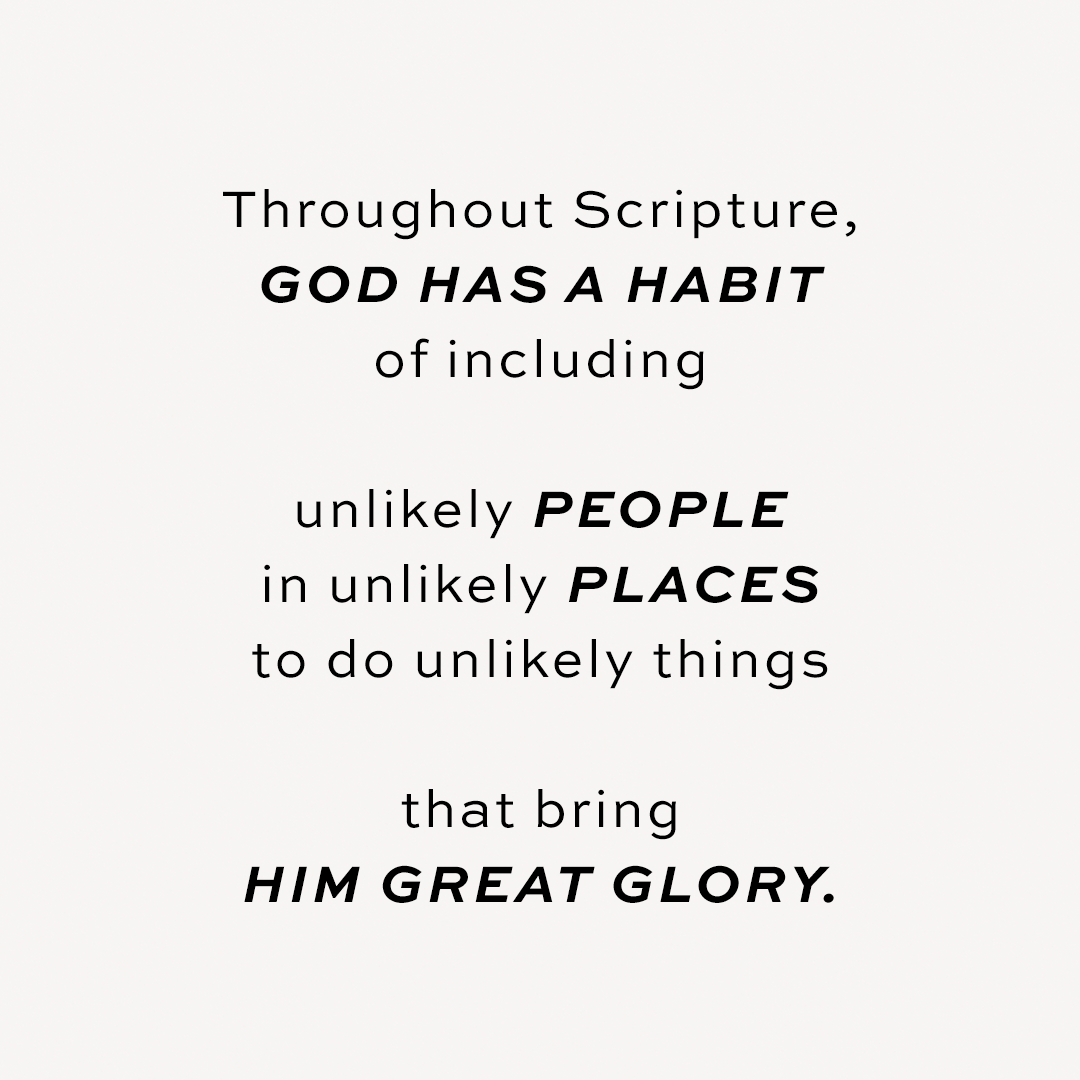 If you feel unqualified, unworthy, uneducated, untalented… you’re in great UNlikely company. 

Noah built an ark when he hadn’t seen the rain.
Sarah birthed Isaac despite her age.
Moses went to Pharaoh but he struggled to speak.

God is bigger than any UNLIKELY you are facing 💛