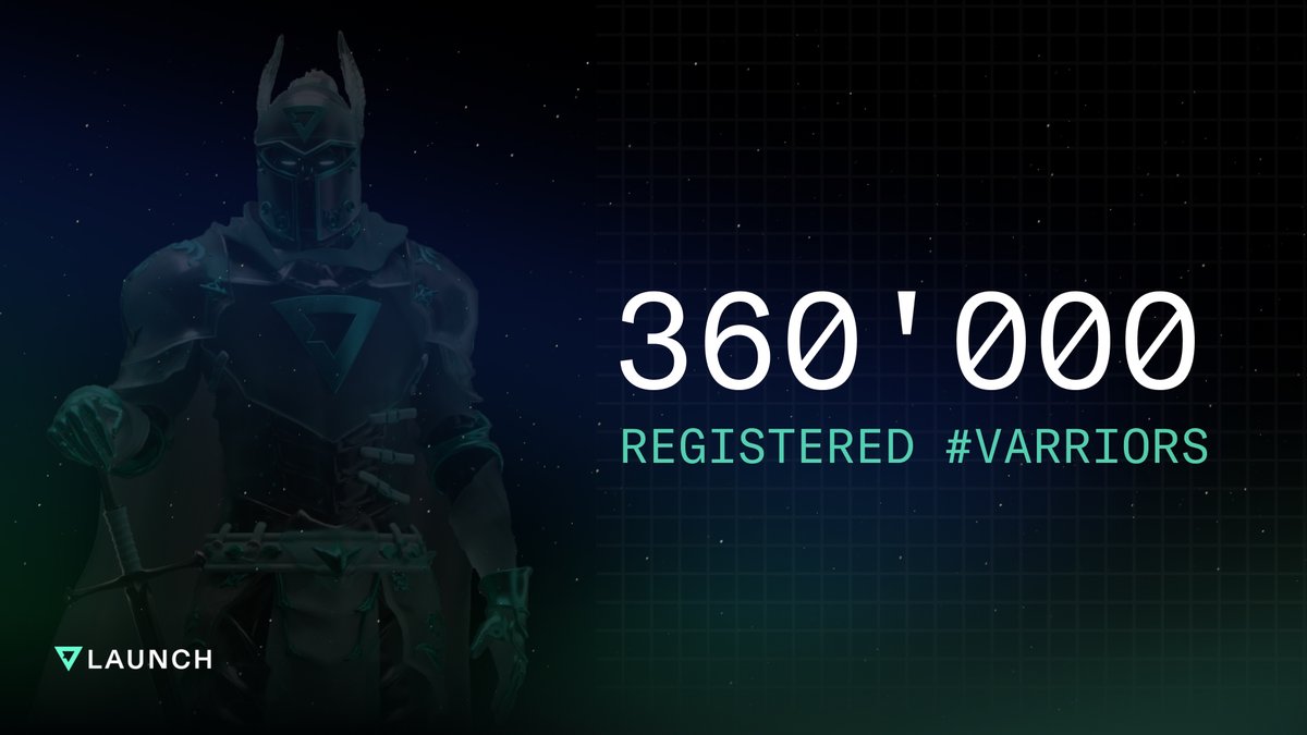 🎉 Big Milestone Unlocked🎉

VLaunch has hit 360,000 registered #VARRIORS!

The enthusiasm of each #VARRIOR fuels our progress and propels us to new heights!
