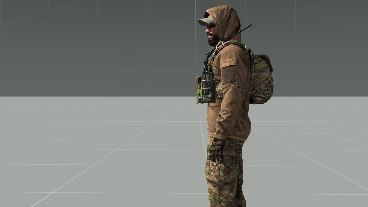 USPmod's tweet image. WIP: First look at the PCU jacket ingame. Still some tweaks to be done but its shaping up nicely.