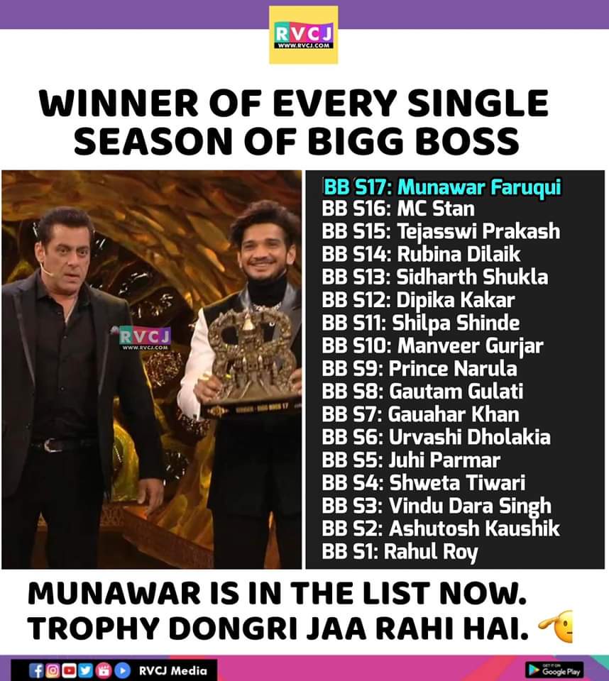 Big Boss Winners!

#bigboss #munawarfaruqui #mcstan #tejasswiprakash #rubinadilaik #sidharthshukla #dipikakakar #shilpashinde #manveergurjar #princenarula #gautamgulati #gauaharkhan #urvashidholakia #juhiparmar #shwetatiwari #vindudarasingh #ashutoshkaushik #rahulroy