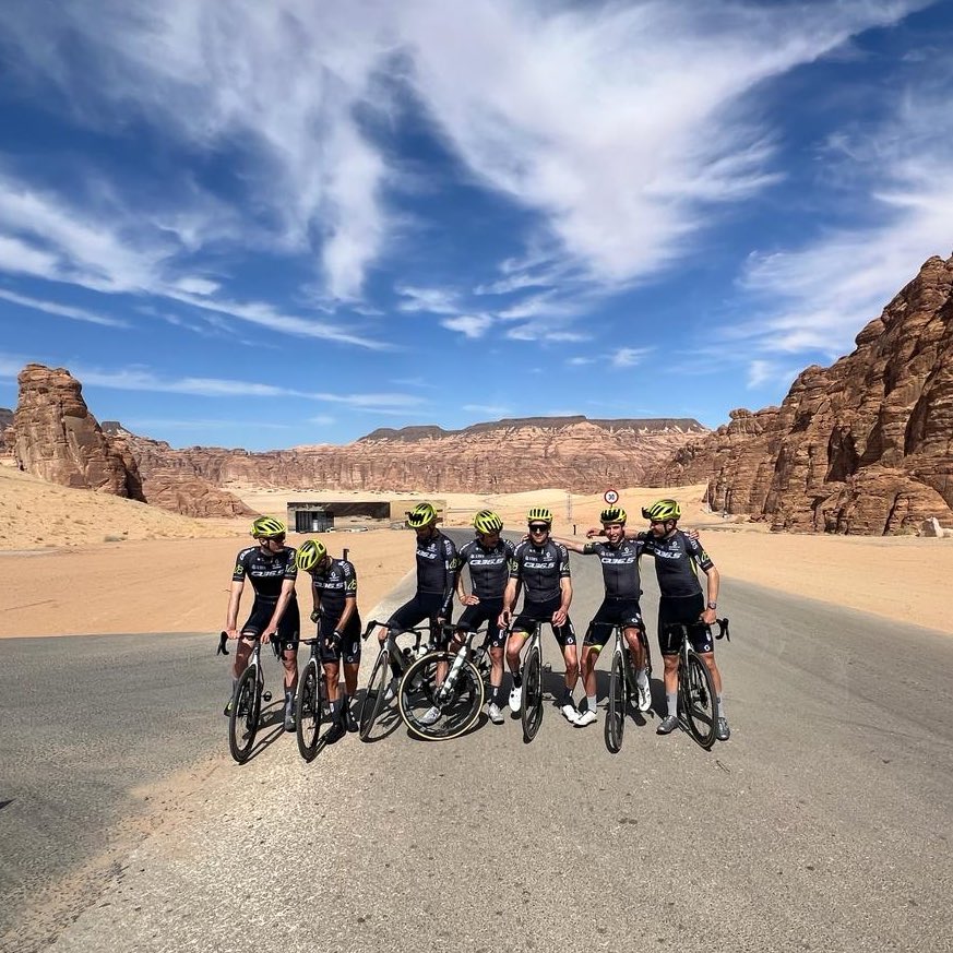 🇸🇦 #AlUlaTour Training session and recon in the striking AlUla region done! Tomorrow we start our 2024 season 🚴‍♂️ Race preview: q36-5procycling.com/q36-5-pro-cycl…
