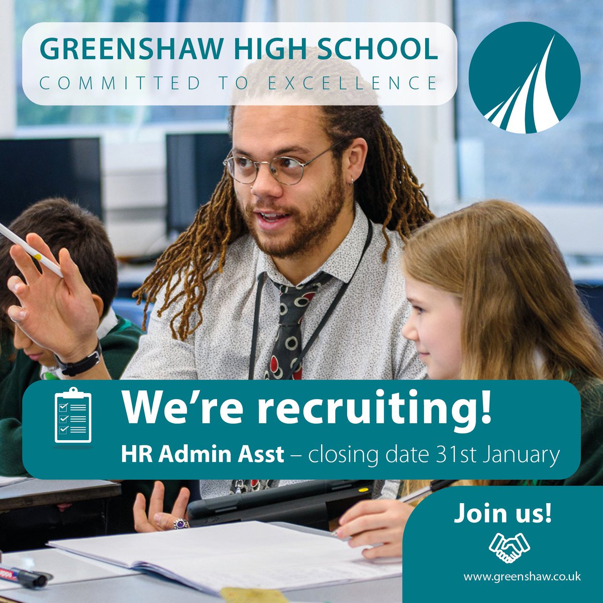 Last chance to apply! See our website for details: greenshaw.co.uk/join-us/vacanc…