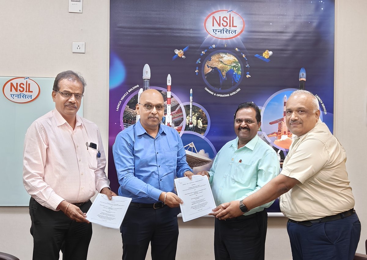 NSIL and @INSPACeIND signed a Transfer of Technology agreement with M/S ICON Design Automation Pvt Ltd towards “Digital ASIC for IDU of SATCOM Terminal” nsilindia.co.in/news-details/6…