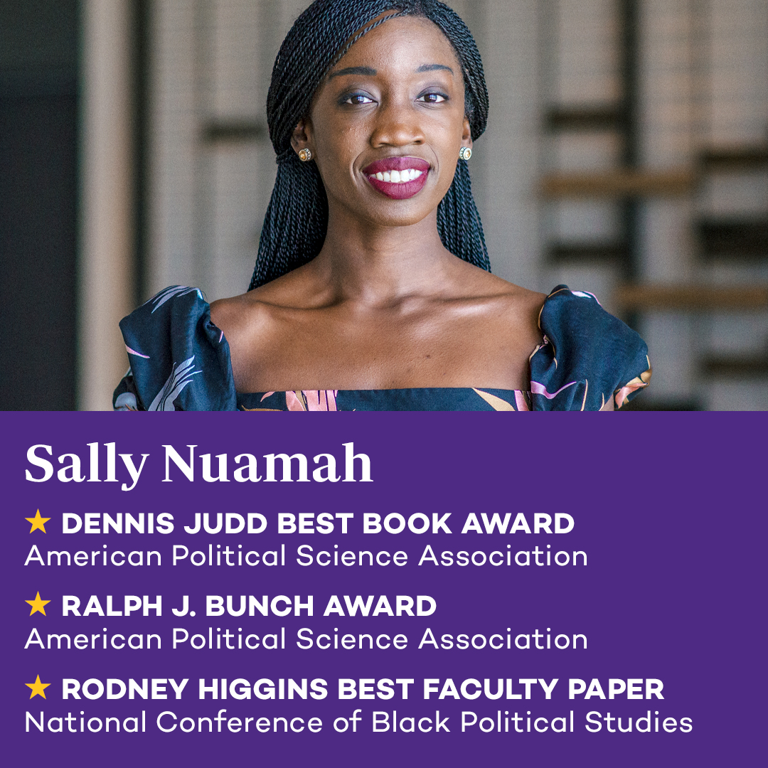 Professor @sally_nuamah, who studies #race, #gender, and #politics, was one of nine SESP faculty members recently honored for bringing distinction to @NorthwesternU between April 2022 and October 2023. #Impact #Influence #Leadership