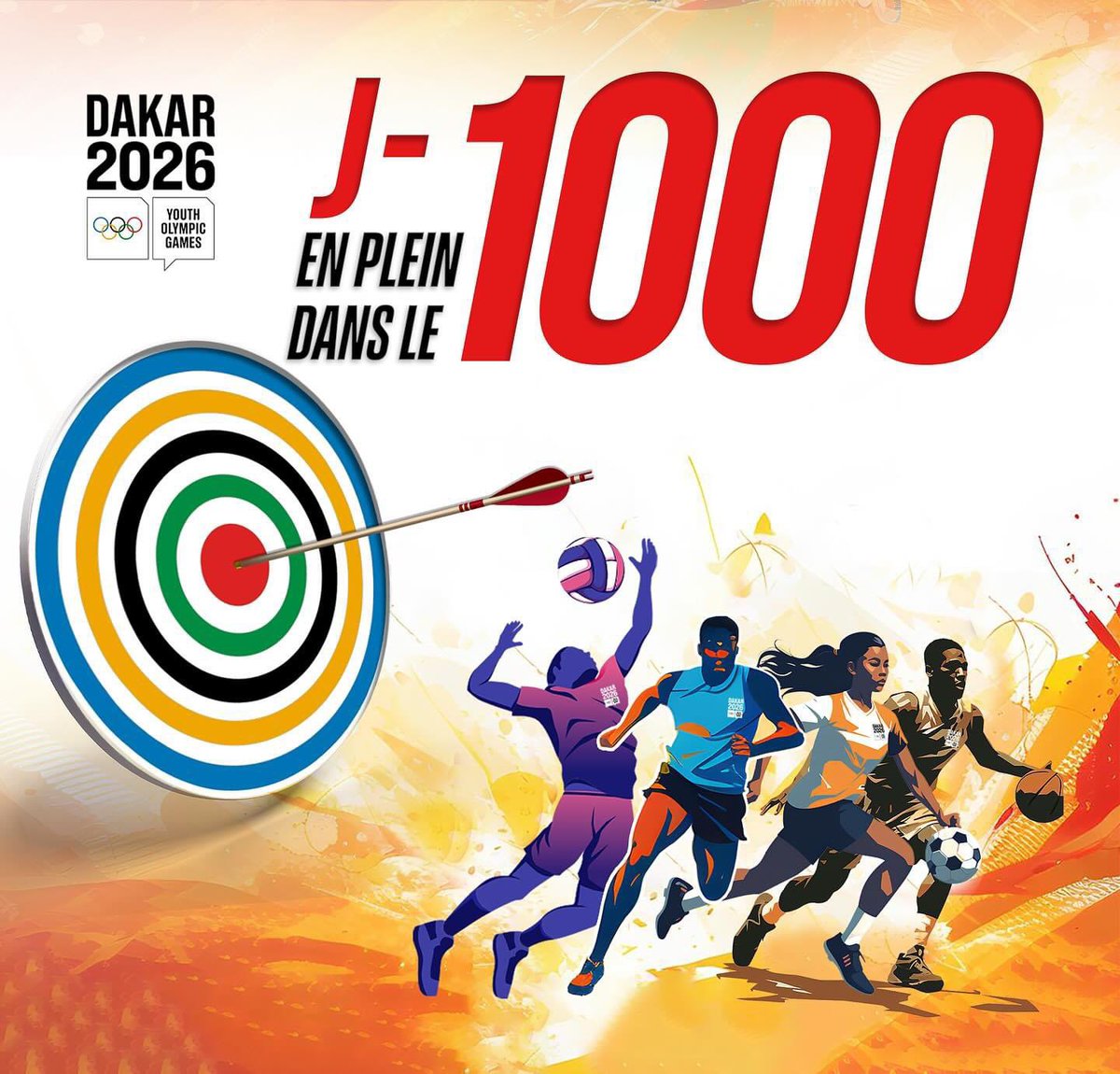 Le compte à rebours débute ce 04 février 1000 jours avant les Jeux Olympiques de la Jeunesse <a href="/jojdakar2026/">Dakar 2026</a>
Rendez vous Au monument de la renaissance pour une randonnée pédestre 
 En plein dans le 1000 ‼️ 🎯

#Dakar2026 #1000DTG #J-1000 #olympics #enrouteversdakar2026