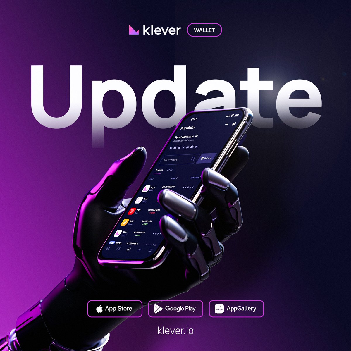 Keep your #KleverWallet running smoothly 🔧

Latest version available now with bug fixes &amp; enhancements:

🍏 iOS Version: 5.5.26
🤖 Android Version: 5.30.4

Update today for a secure &amp; seamless experience, free from glitches 😉