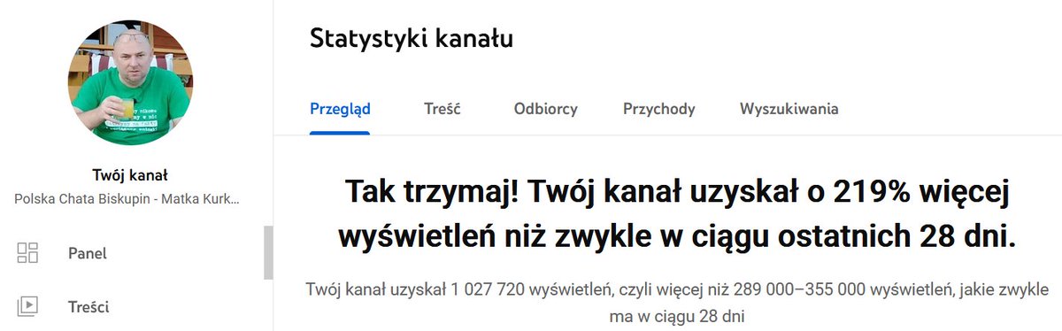 PiotrWiel's tweet photo. A tymczasem... "Polska Chata" pobiła rekord, 1 000 000 wyświetleń i ponad 33 tys Subskrybentów. Serdecznie dziękuję i jak zwykle zapraszam na dzisiejszy odcinek, o umówionej porze https://t.co/OqVMrAKr27