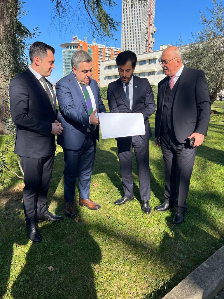 Looking over plans for the @FIA for the Auto Moto Park project on a meeting with Mayor of Elbasan Gledian Llatja, Minister of Economy, Culture, and Innovation Blendi Gonxhja and ACA President Niko Leka in Tirana today