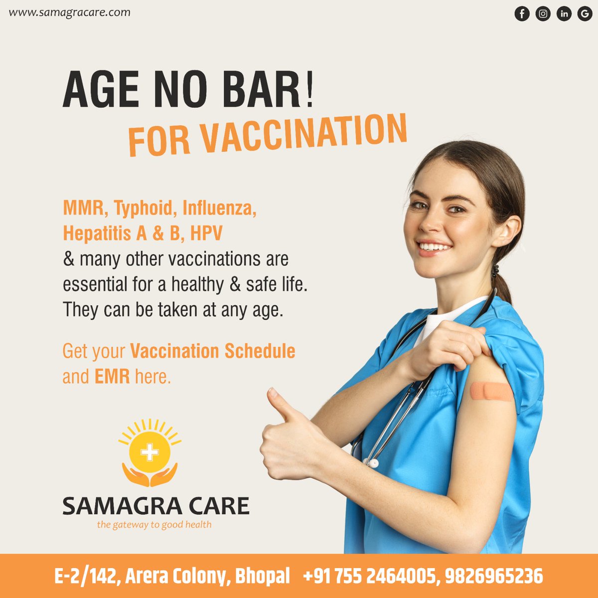 Tens of vaccines and boosters are available for adults. Confused about what you need? Samagra Care can make vaccination less confusing and more convenient for you. ✅ Get your Vaccination Schedule and counselling at Samagra Care today.

#vaccineawareness