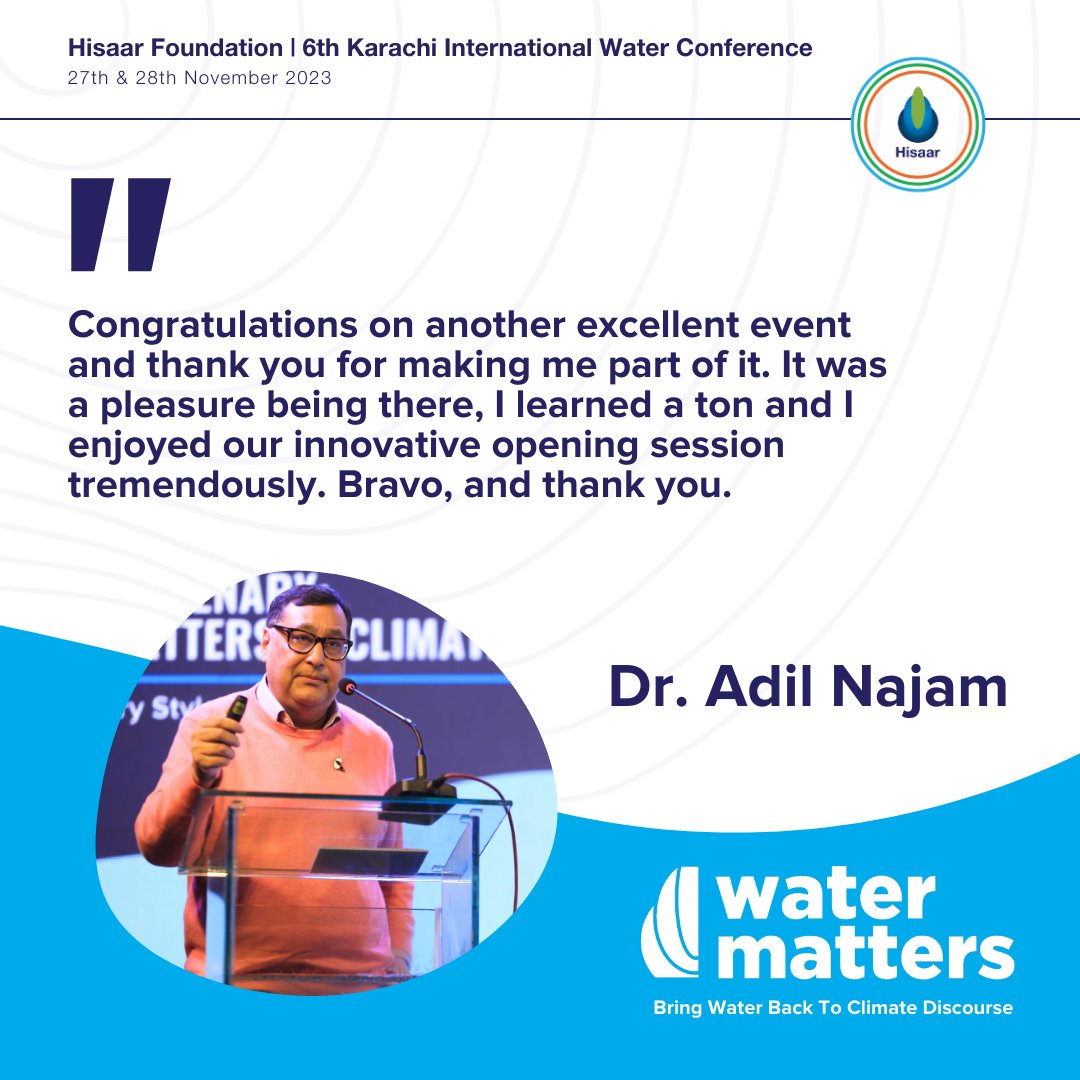 Dr. Adil Najam, President of WWF International, participated as a Keynote Speaker in Session 1 - ‘Opening Plenary: Water Matters in Climate Change’ &amp; Session 3C - ‘Watershed Management Matters: Nature Based Solutions from Source to Sea’

#6KIWC #watermatters