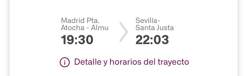 Hola!!! REGALO BILLETE DE TREN PARA MAÑANA DÍA 30 DE ENERO MADRID - SEVILLA ya que no lo voy a utilizar. Si alguna chica lo quiere que me escriba!!! (No permite cambio de nombre) 🧚🏼‍♀️💖
