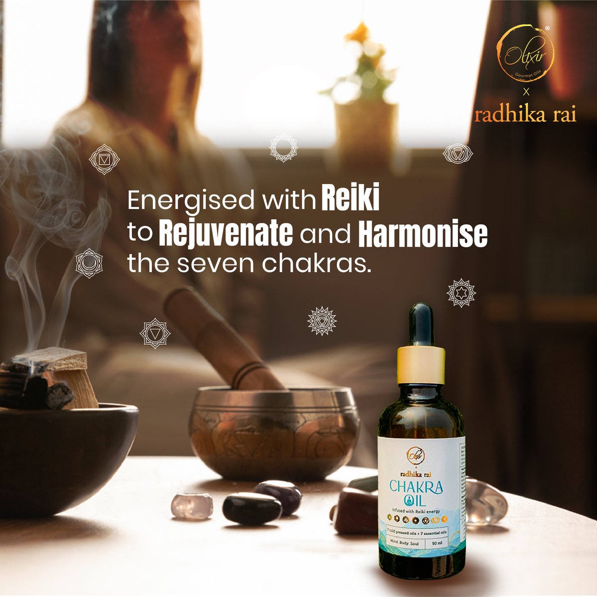 OlixirOils's tweet image. #olixir Gourmet Oils collaborated with therapist Radhika Rai to create #chakraoil , a profound beauty oil. Olixir Chakra Oil is a unique product with the ability to have a profoundly positive influence on the mind, body, and soul.

 #oils #skincare #beautyoils #healthyskin #reki