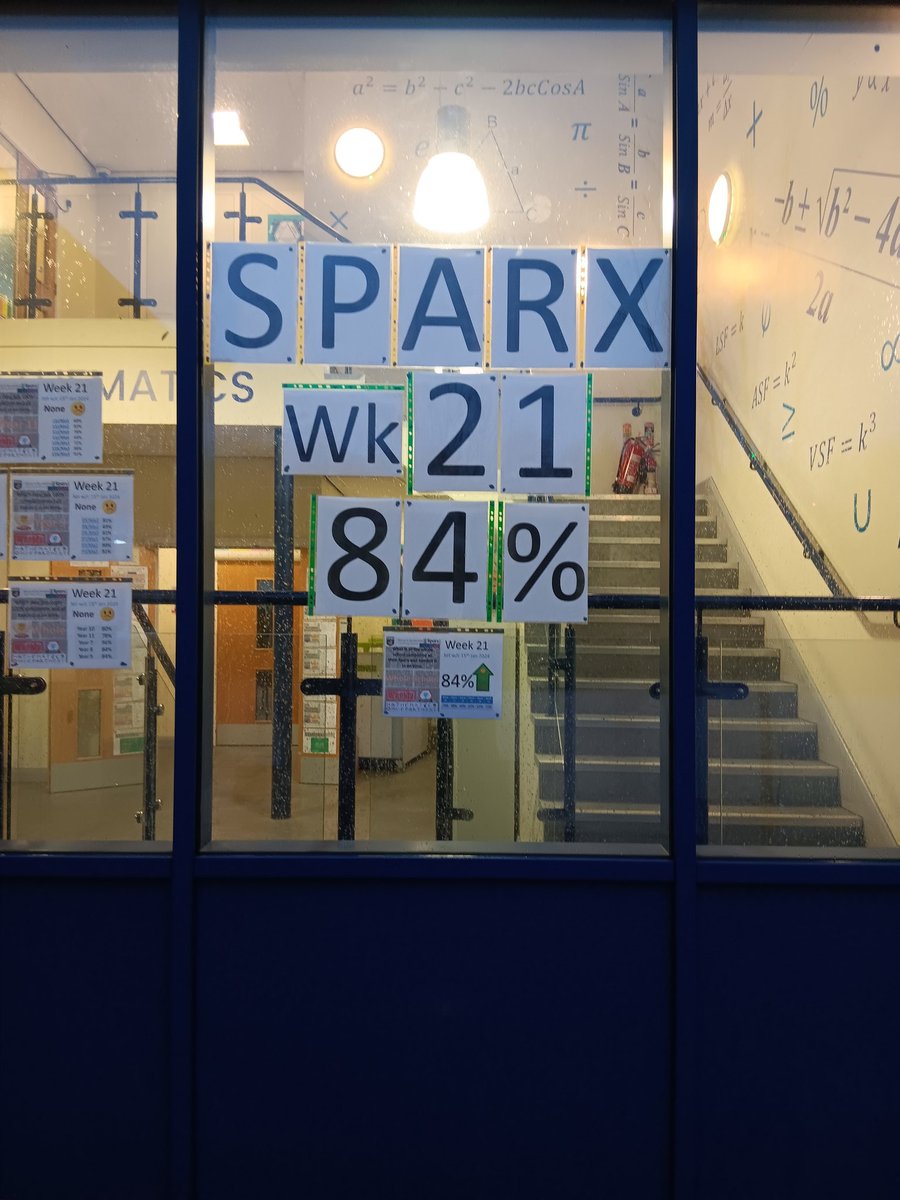 What an amazing way to start the week! Well done BRGS: pupils and the maths team! 84% completion rate on Sparx last week. Climbing up that leaderboard!