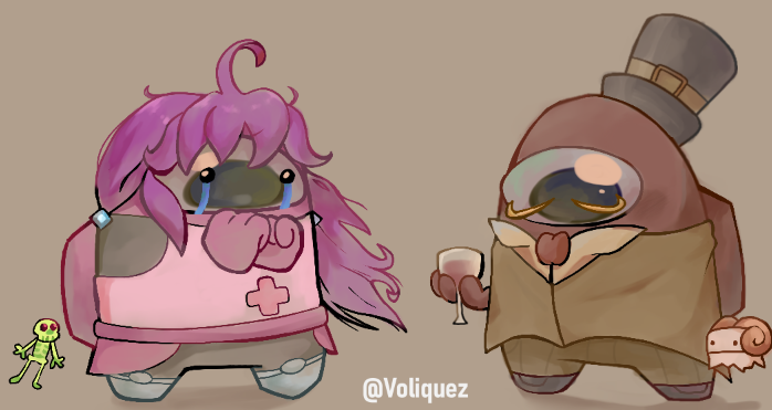 Voliquez's tweet photo. drew two bean of the weeks in the innersloth server https://t.co/QsZCEAh7Ig