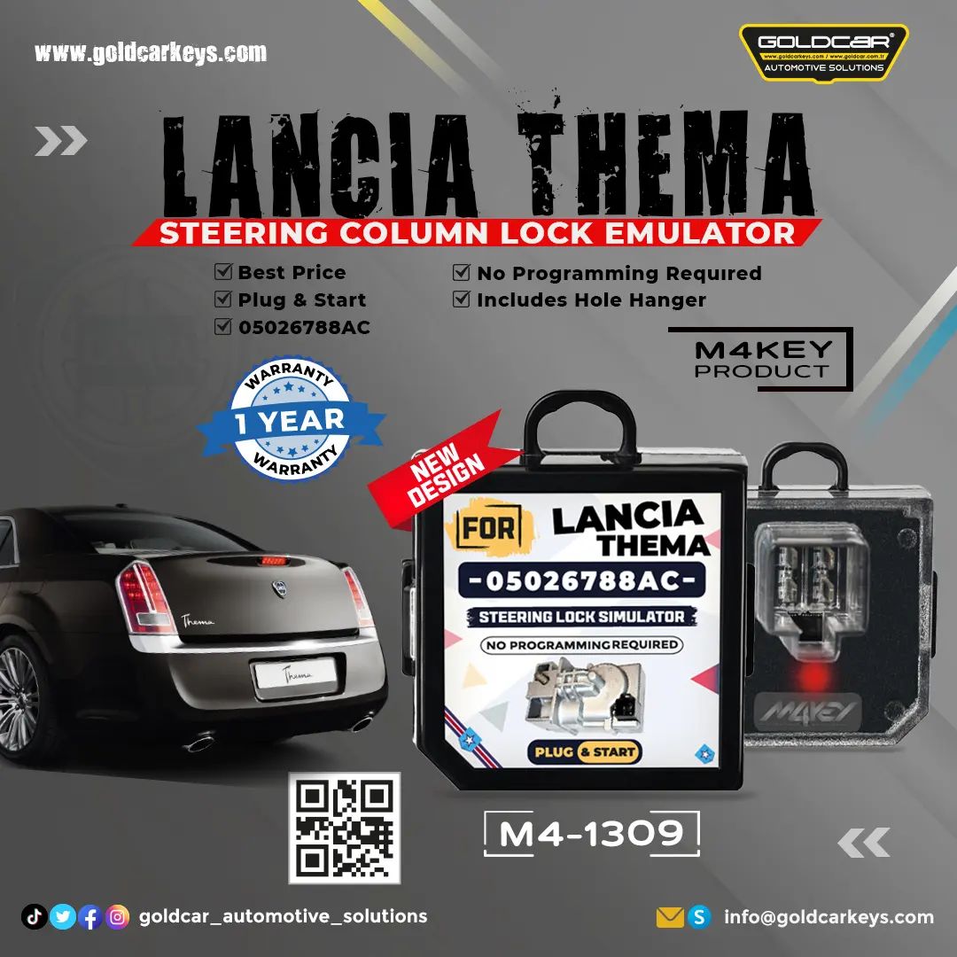 goldcarkeyscom's tweet image. 🔥 ⚙️ Lancia Thema ESL steering column lock emulator.⚙️ 🔥

☑️Plug and Start🚗💨
☑️No Programming Required❌
☑️One Year Warranty😄

#ESL #ELV #startingsystem #emulator #simulator #steeringlockemulator #05026788AC #lanciathema #goldcar #automotivesolutions #m4key #goldcarkeys #usa