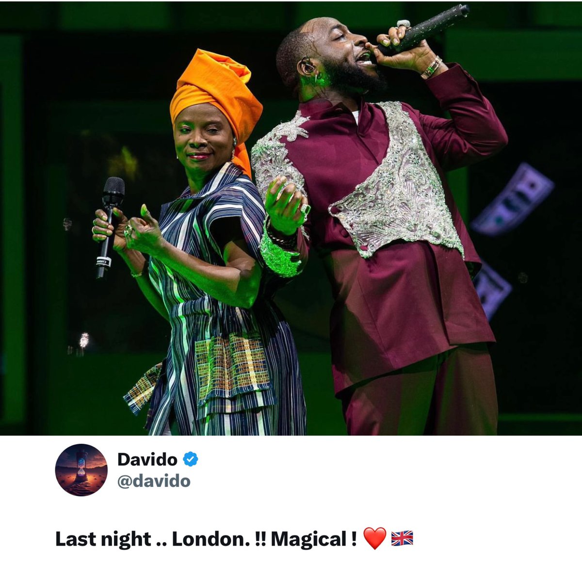 IntelRegion's tweet image. Davido reacts after shutting down 20k-capacity O2 Arena for the 3rd time last night 

#DavidoatO2 #DavidoO2Arena