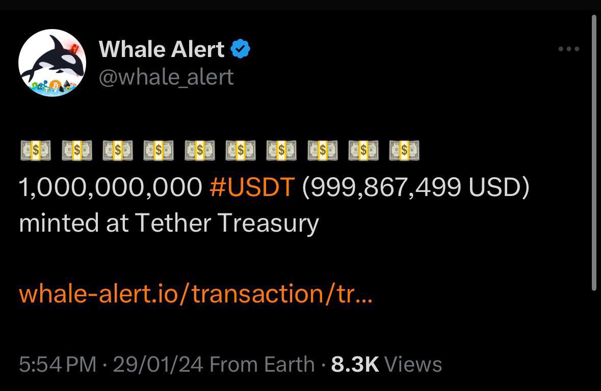 ai_malls's tweet photo. $1B USDT just minted and look at $AIT AIMALLS, it’s the top gainer among the ALPHAs🔥🚀

#AIT WILL BE HUGE this 2024☄️ https://t.co/zvu9KC325n