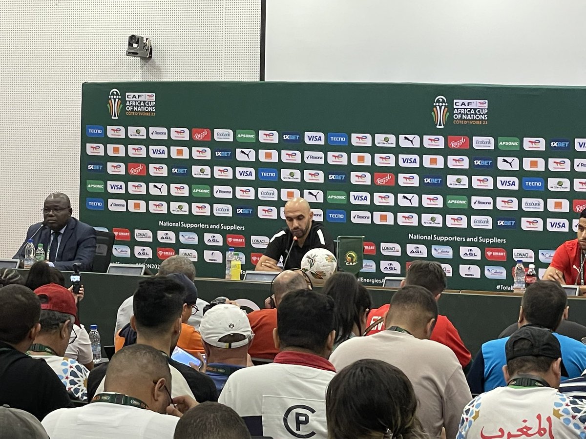 Lorenz_KO's tweet photo. 🎙️ Walid Regragui:

“Sofiane’s AFCON is over, he won’t be able to play due to injury unless a miracle comes. Hakim, he’s got an ankle injury from Zambia, if there’s a chance he can play, we’ll take it to play against Bafana. The decision will be made at the last second.”

#AFCON2023 | @iDiskiTimes