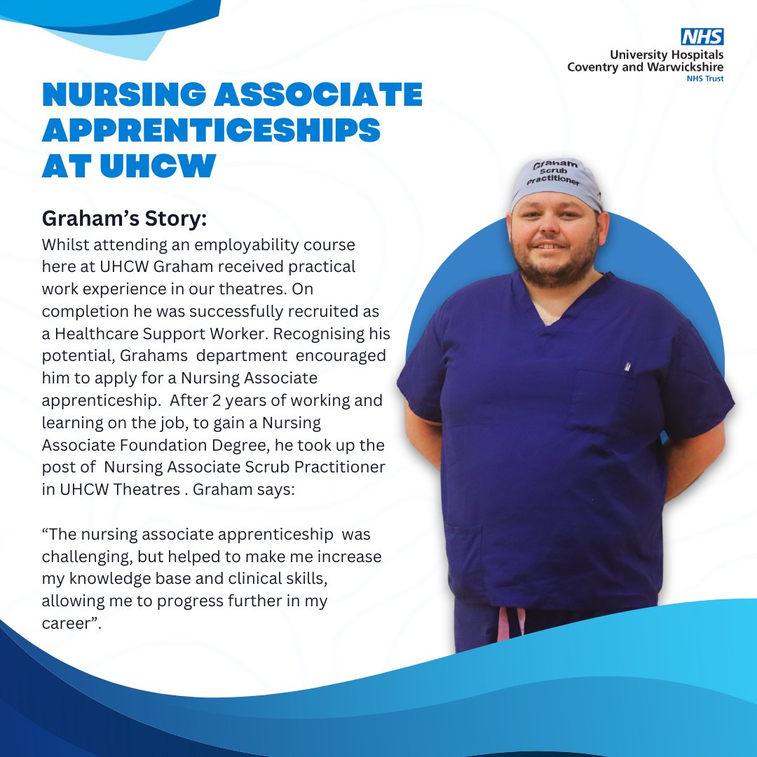 UHCW L&D Team (@uhcw_ld) on Twitter photo Read Graham's story around undertaking the Nursing Associate Apprenticeship with <a href="/nhsuhcw/">UHCW NHS Trust</a>
#NAW2024 Read Graham's story around undertaking the Nursing Associate Apprenticeship with <a href="/nhsuhcw/">UHCW NHS Trust</a>
#NAW2024