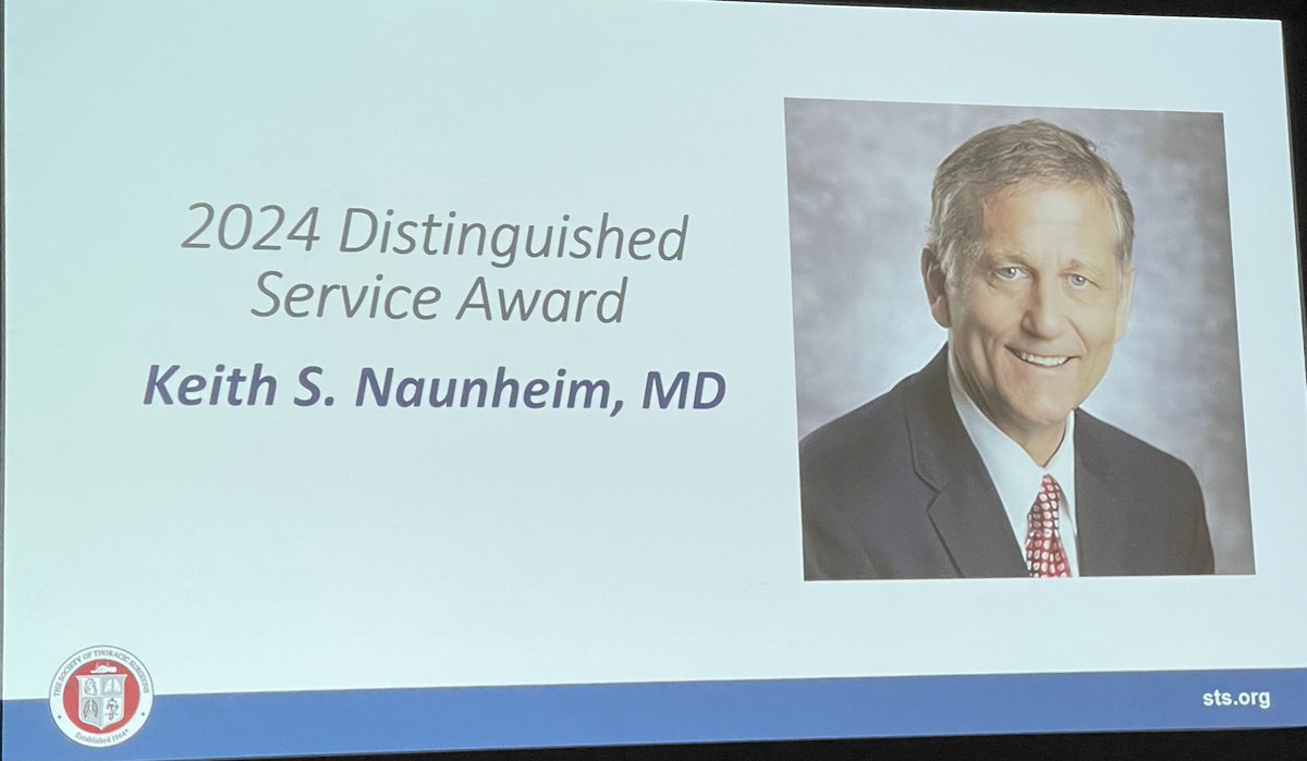 Douglas E Wood (@douglasewood1) on Twitter photo Forty years of engagement and service, incredible Distinguished Service Award for Dr. Keith Naunheim at the Society of Thoracic Surgeons Annual Meeting ā¦<a href="/STS_CTsurgery/">The Society of Thoracic Surgeons</a>ā© #STS2024 Forty years of engagement and service, incredible Distinguished Service Award for Dr. Keith Naunheim at the Society of Thoracic Surgeons Annual Meeting ā¦<a href="/STS_CTsurgery/">The Society of Thoracic Surgeons</a>ā© #STS2024