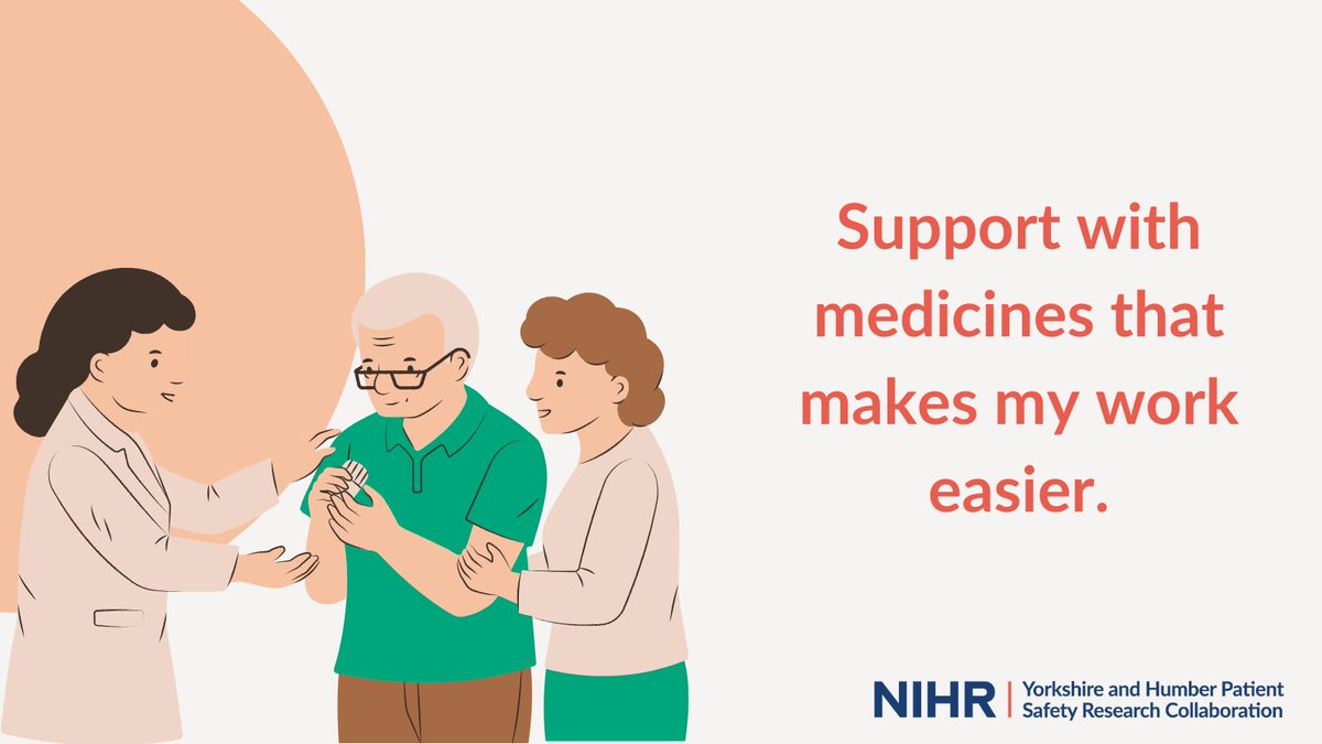 Support with medicines that makes my work easier:

People described the practical and emotional support received from their own networks and from healthcare professionals. They valued good relationships and being recognised as an individual.