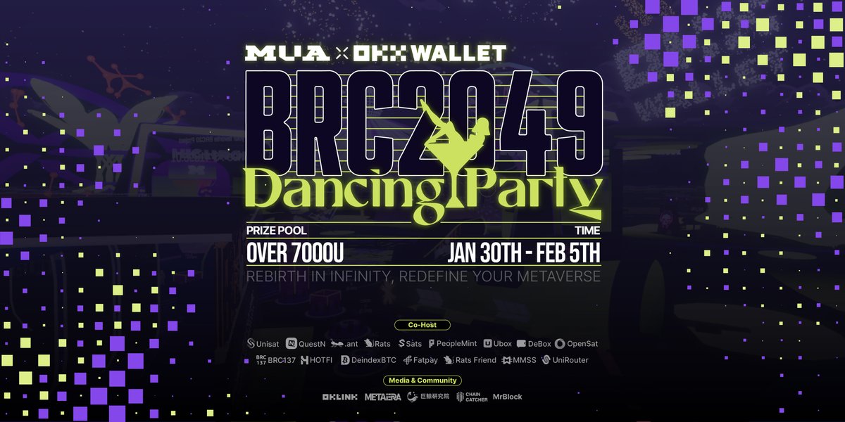 MUA_MUADAO's tweet image. 🎆Curious about the happenings at #BRC2049 MUA~ Dancing Party?

👊Prepare for thrilling interactions and rewarding tasks!

💰Dive into the guide to seize your chance at our incredible $7,000 prize pool! 🎉

🌃Read guide: medium.com/@muadao/offici…

#BRC20 #MUA #DancingParty #BTC