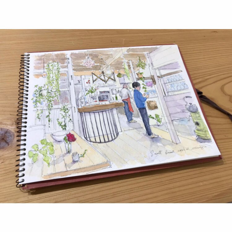 sachio340's tweet photo. お店の雰囲気が伝わりますように!
先のスケッチを元に清書。
small forest
スモールフォレスト
呉市豊町大長4710-27
※御手洗休憩所から歩いて3分。
最後の作品は店内2階です。
https://t.co/YfzgdnlDl9
#スケッチ
#水彩画
#大崎下島
#大長
#smallforest
#描き直し
#清書 https://t.co/XdHiTtrmLp
