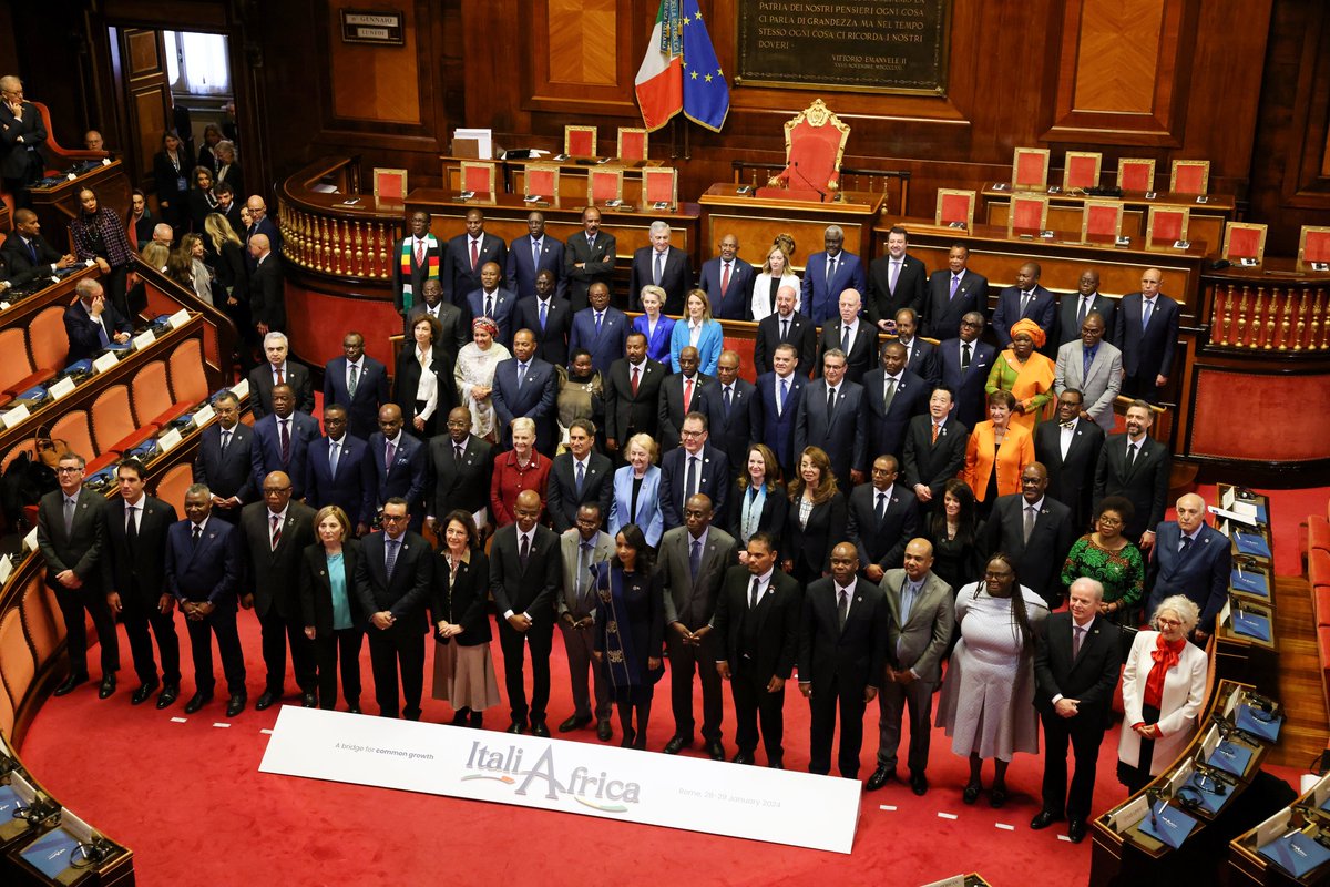 African leaders in Rome for Italy-Africa Summit. How much time & money do they spend going to these conferences outside the continent? 
Russia-Africa
US-Africa
China-Africa
France-Africa
Saudi-Africa
Turkey-Africa
India-Africa
Everyone has a plan for Africa except Africa?