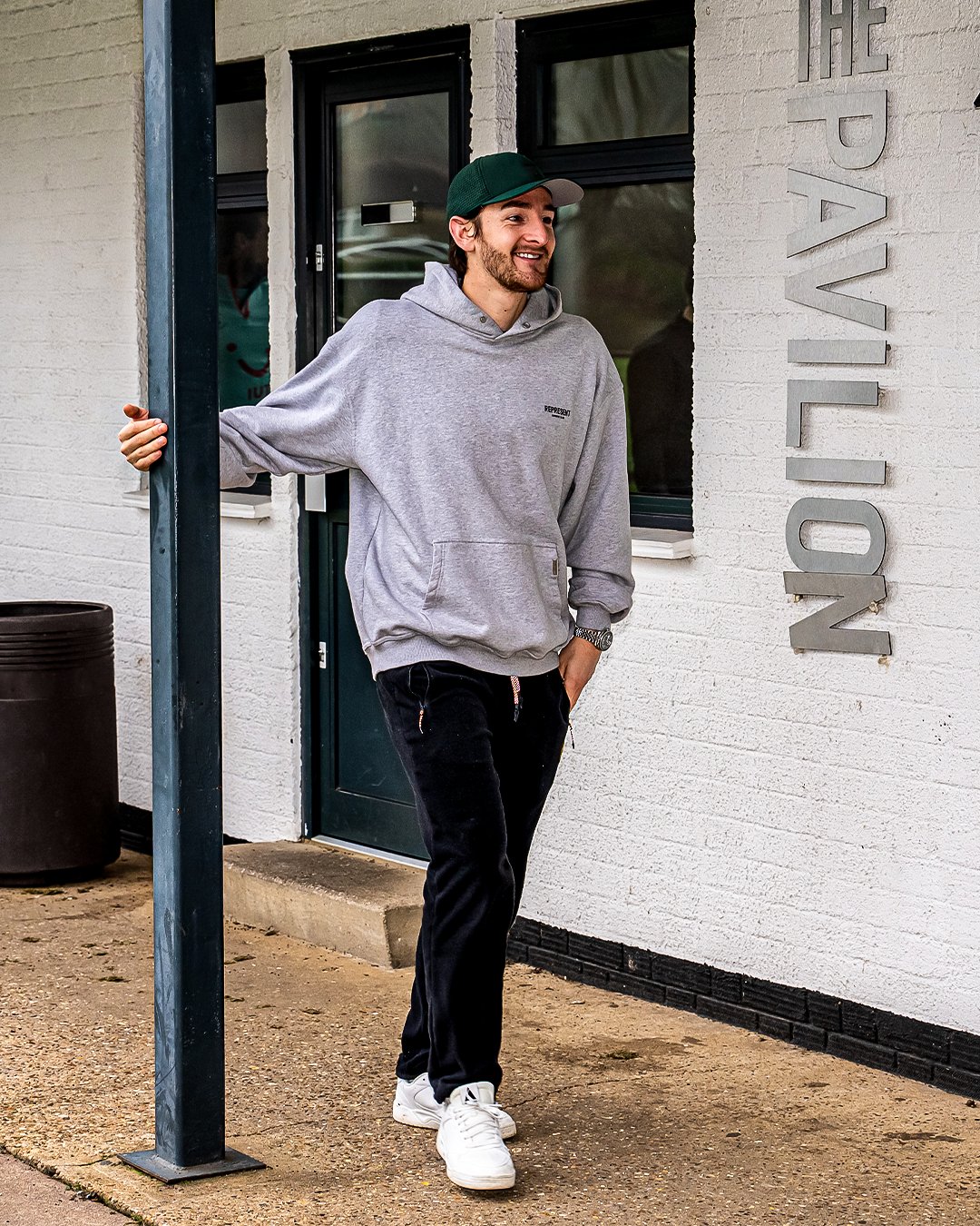 Tom Lockyer stood outside the Pavilion at the Brache.