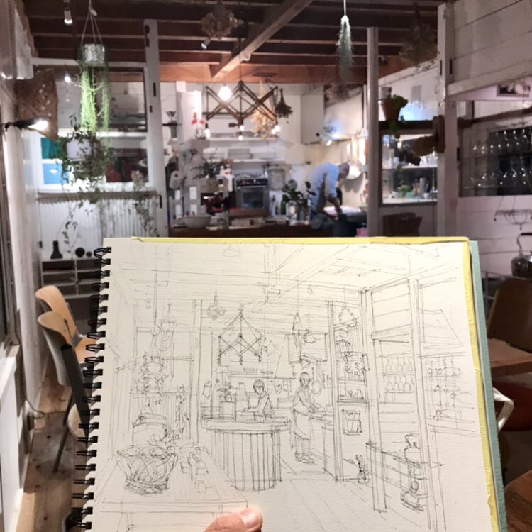 sachio340's tweet photo. 大崎下島の小さなレストラン
スモールフォレスト
呉市豊町大長4710-27
※御手洗休憩所から歩いて3分。
https://t.co/YfzgdnlDl9
ランチとディナーの間に許可をいただきスケッチ。
時間かかり過ぎ、描き込み過ぎたのでモノクロで着地。
#大崎下島
#大長
#smallforest
#レストラン
#スケッチ https://t.co/eqNUDtHpns